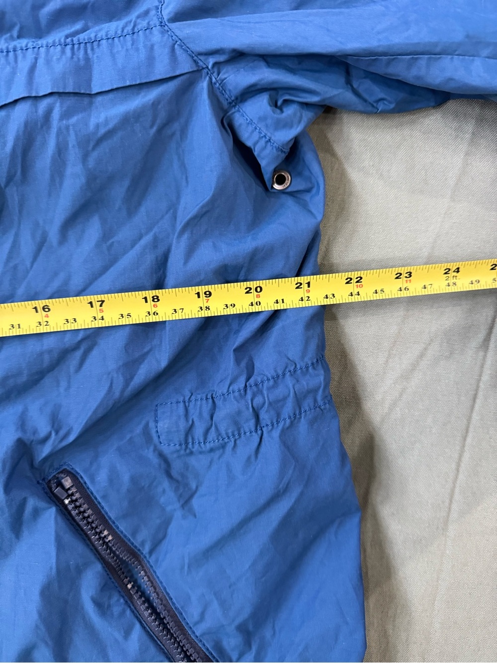 Vintage Coach NYC Hooded Lightweight Windbreaker Blue L - Picture 13 of 13
